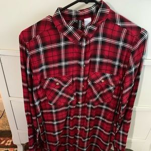 H&M plaid shirt dress